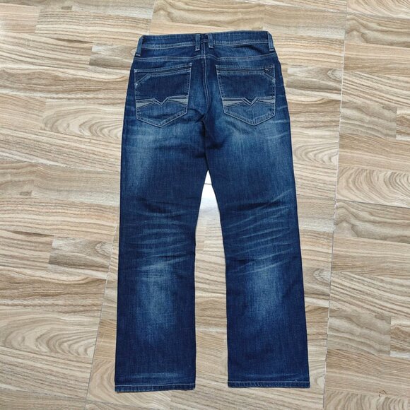 Deep Indigo Distressed Jeans - Picture 2 of 4